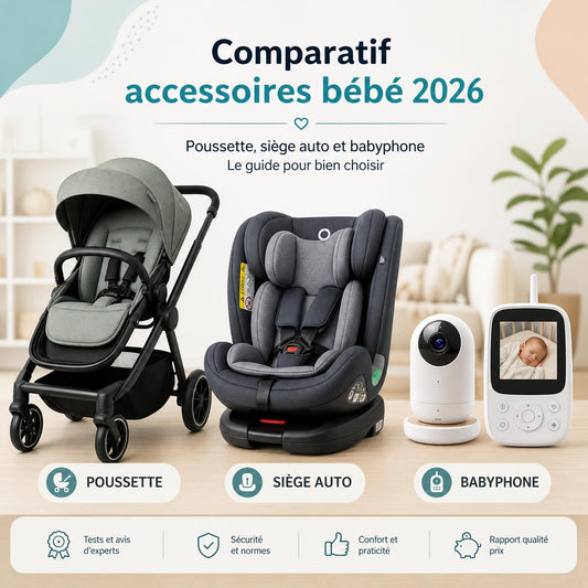 Poussette, siège auto, babyphone : le comparatif ultime pour choisir les meilleurs accessoires bébé en 2026