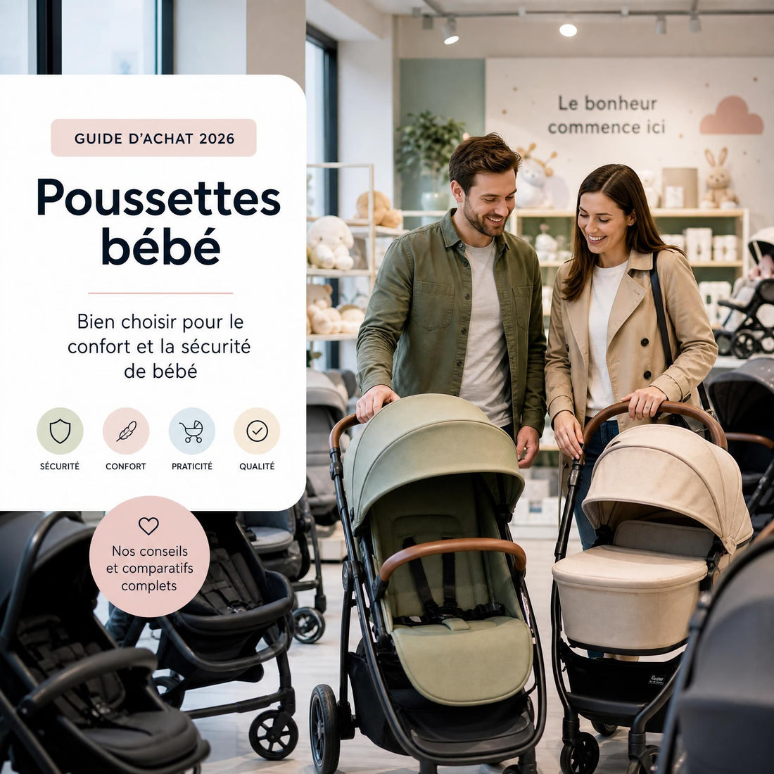 Poussette, vêtements, jouets : le grand comparatif pour choisir les meilleurs accessoires bébé en 2026