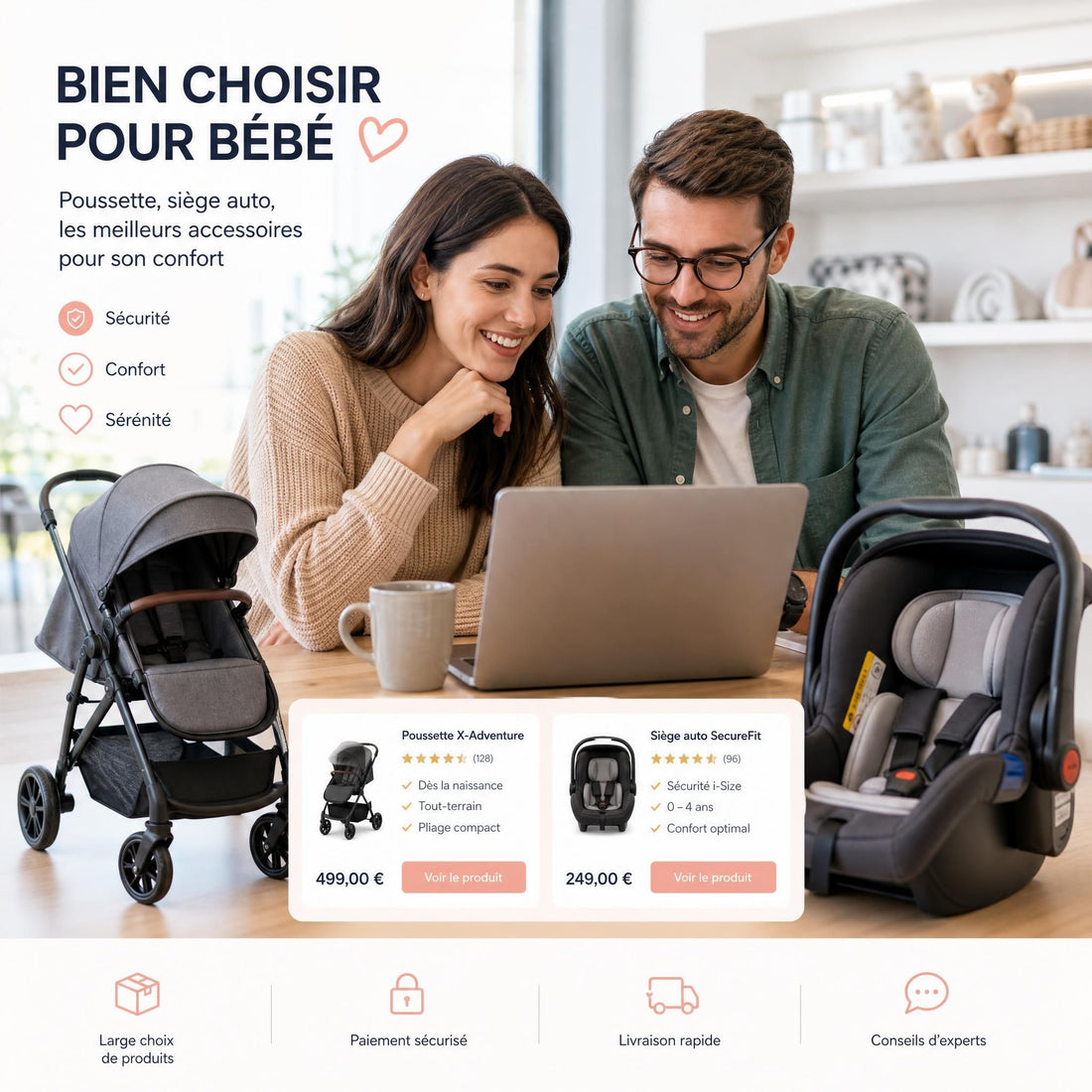 Poussette, siège auto, portage : le guide comparatif ultime pour choisir les meilleurs accessoires bébé en 2026