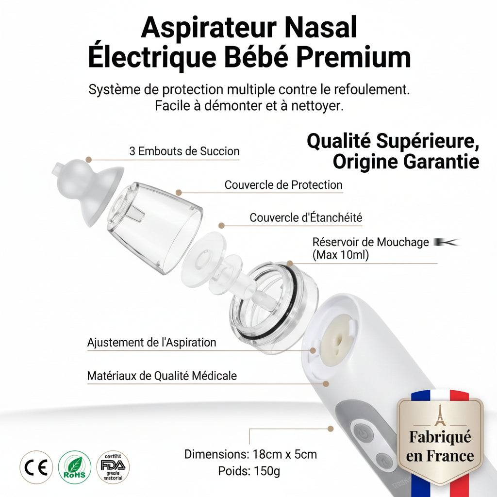 Aspirateur Nasal Électrique Bébé