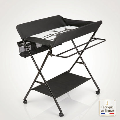 Table à Langer Pliante avec Rangements & Roulettes