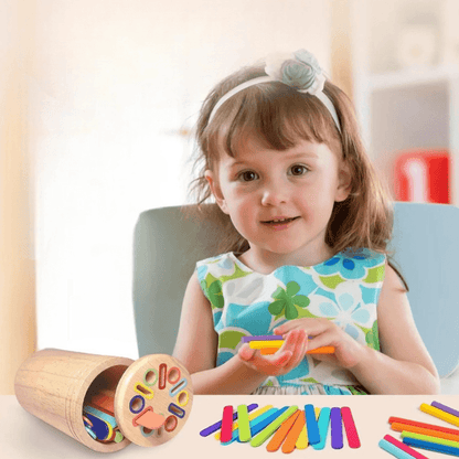 Jouet d'Apprentissage en Bois Montessori FLOKY – Éveil Sensoriel 2-5 ans
