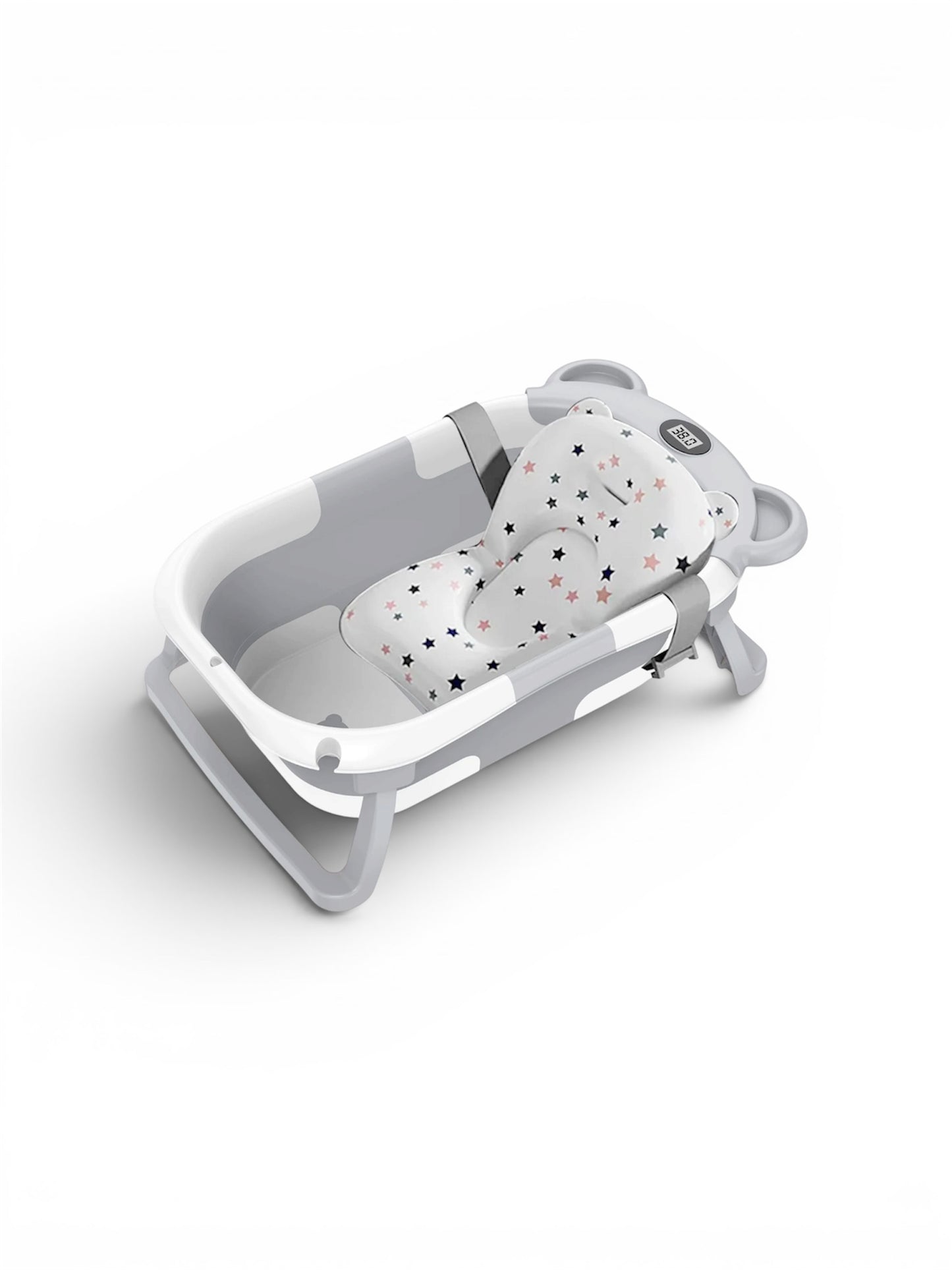 Baignoire Bébé Pliante avec Thermomètre Intégré